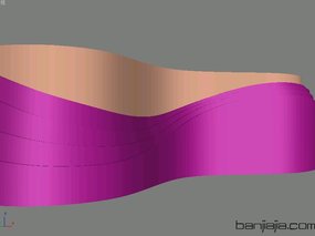 【w7854624原创】波浪造型异形墙8分钟完美建模视频教程
